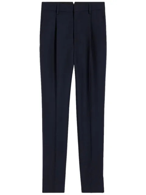 AMI Paris high-waisted tailored trousers Blue H24FTR112WV0026