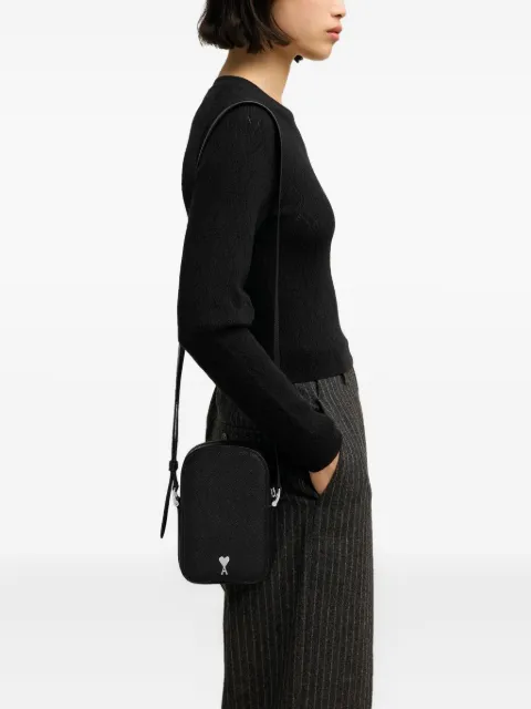 AMI Paris Paris Paris Vertical shoulder bag Black E25ULL010AL0036