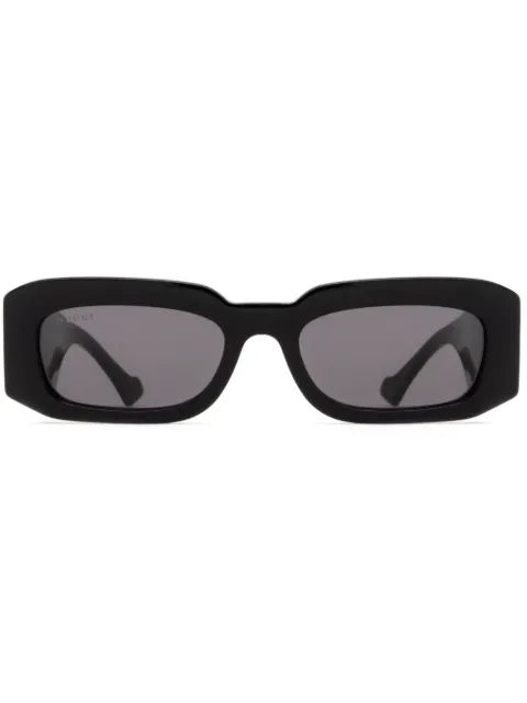 Gucci Eyewear logo-engraved rectangle-frame sunglasses Black 755265J0740
