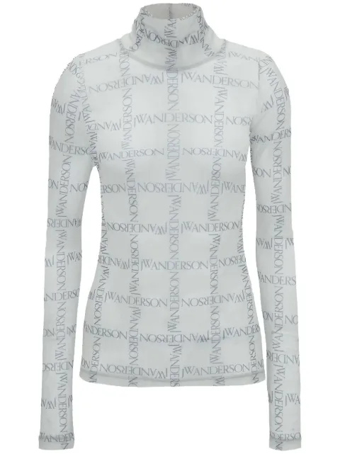 JW Anderson sheer turtleneck top White JO0224PG1615002