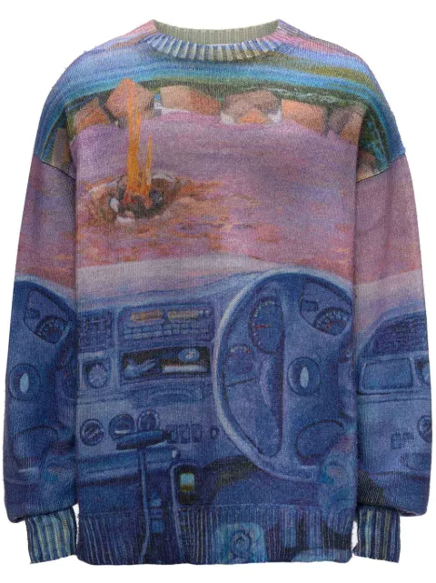 JW Anderson printed jumper Blue KW1222YN0373835