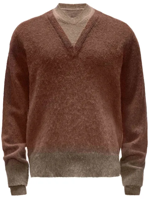 JW Anderson V-neck wool jumper Brown KW1198YN0352660