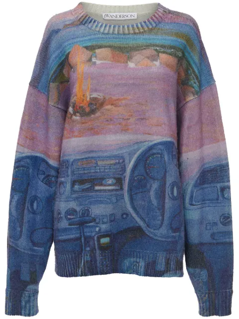 JW Anderson printed jumper Blue KW1294YN0373835