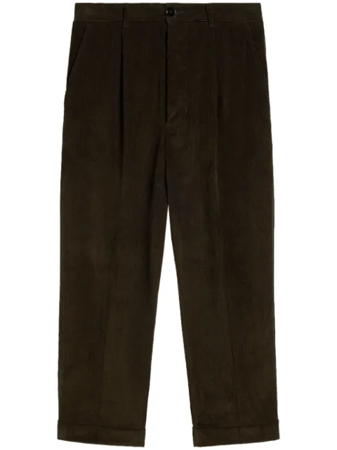 AMI Paris tapered-leg trousers Brown H24HTR121CO0089