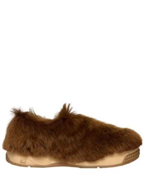 AMI Paris Long Hairs 1509 Mule sneakers Brown H24USN428AL0080