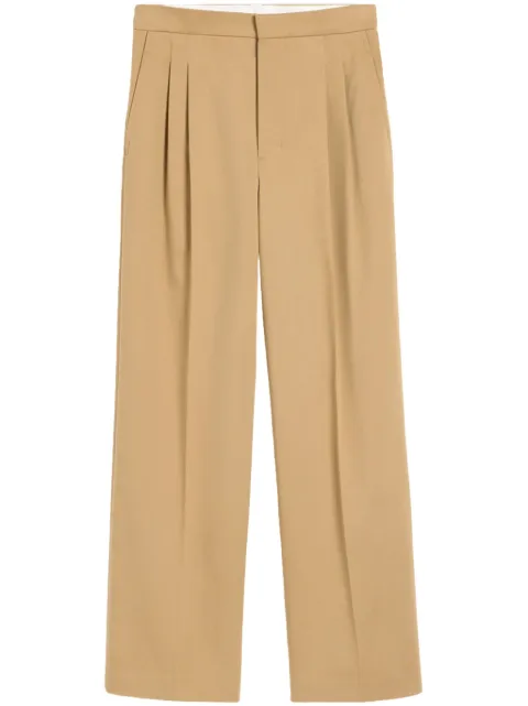 AMI Paris cotton wide-leg trousers Neutrals H24HTR429CO0082