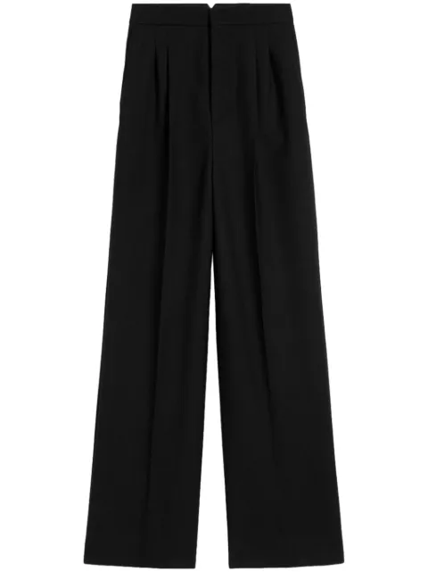 AMI Paris wide-leg wool trousers Black H24FTR428WV0026