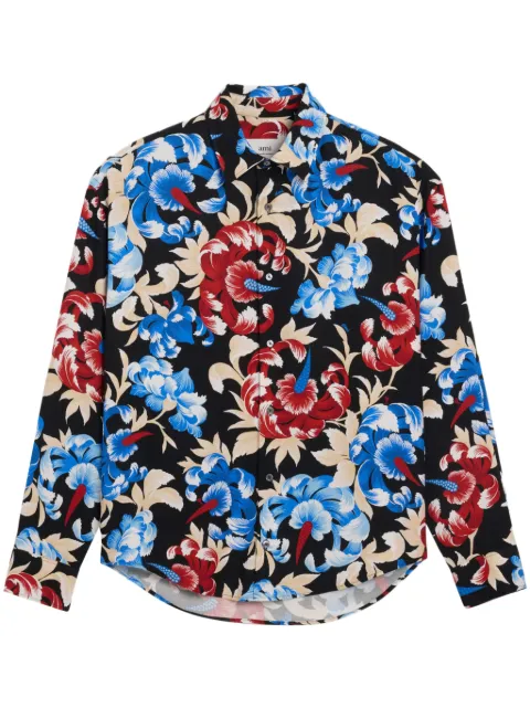 AMI Paris boxy shirt Black H24SPUSH178VI0022