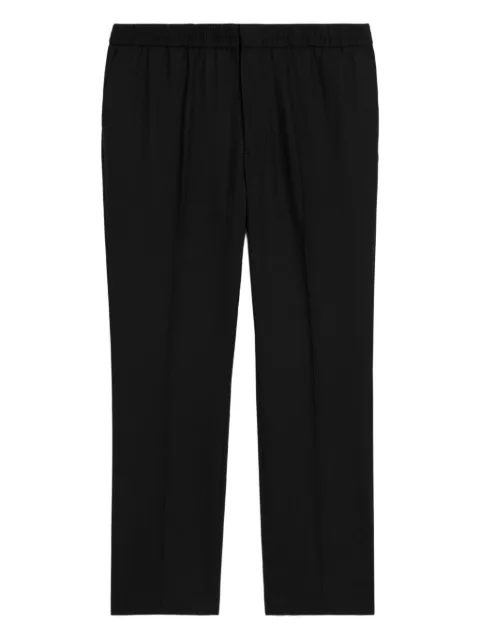 AMI Paris elasticated-waist wool trousers Black E25HTR226WV0044