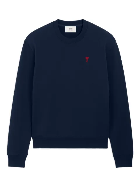 AMI Paris Ami de Coeur cotton sweatshirt Blue H26BFUSW035730