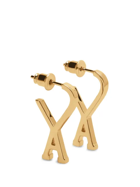AMI Paris brass small Ami de Coeur hoops Gold H26UJW924361