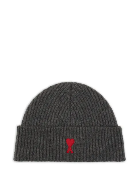 AMI Paris Ami De Coeur wool beanie Grey H26BFUHA116018