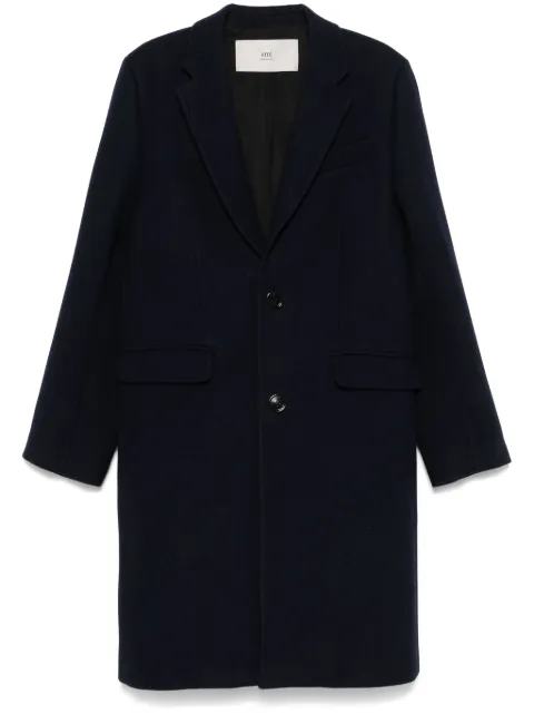 AMI Paris wool single-breasted coat Blue H24HCO010WV0049