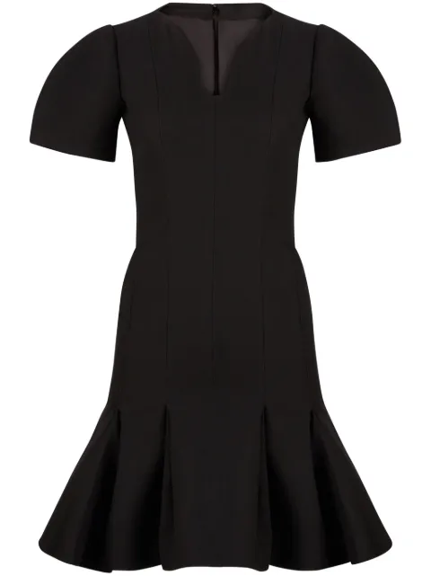 Nina Ricci peplum-hem wool dress Black 24ACRO047WV0322U9000