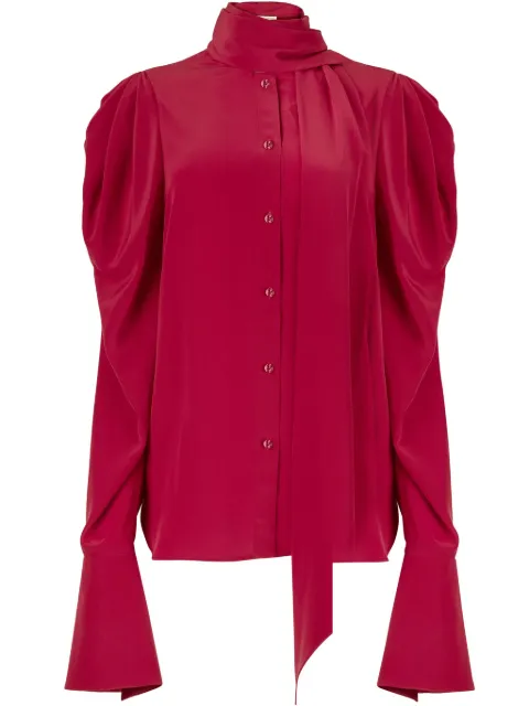 Nina Ricci pussy-bow shirt Pink 24ACTO003SE1383U2799