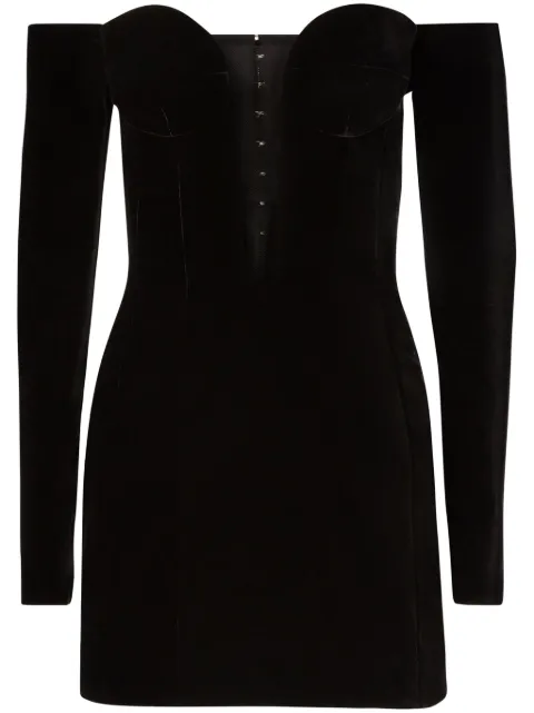 Nina Ricci off-shoulder mini dress Black 24ACRO030RA0044U9000