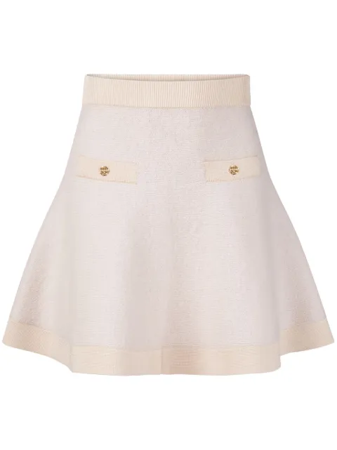 Nina Ricci Flared Mini Skirt Neutrals 24AMJU006ML0559U2801