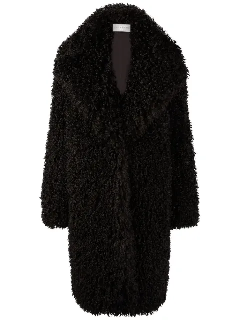 Nina Ricci faux-fur oversized coat Black 24ACMA007PL0464U9000