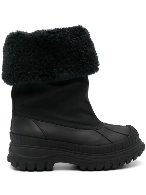 GANNI faux-shearling-trim boots Black S2806