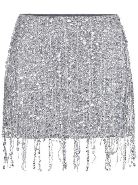 Elisabetta Franchi sequin-embellished mini skirt Silver GR41J47E2