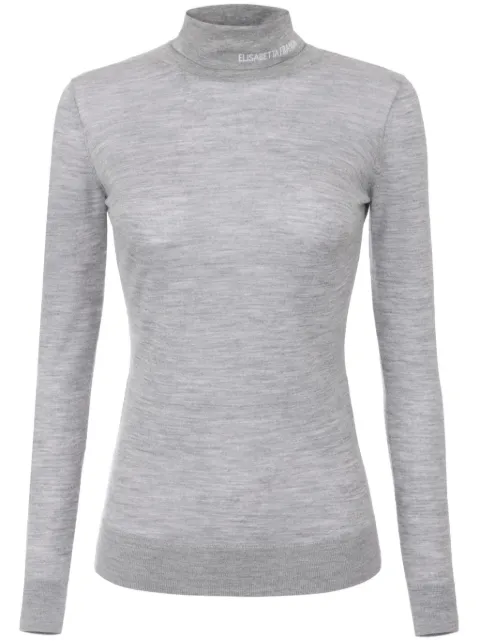 Elisabetta Franchi roll neck semi-sheer jumper Grey MK25S47E2