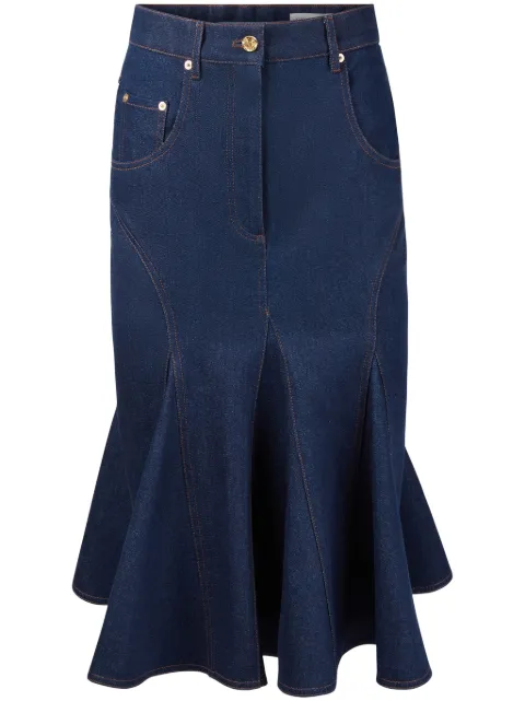 Nina Ricci Denim Mid Skirt Blue 24ADJU024CO1082U4610