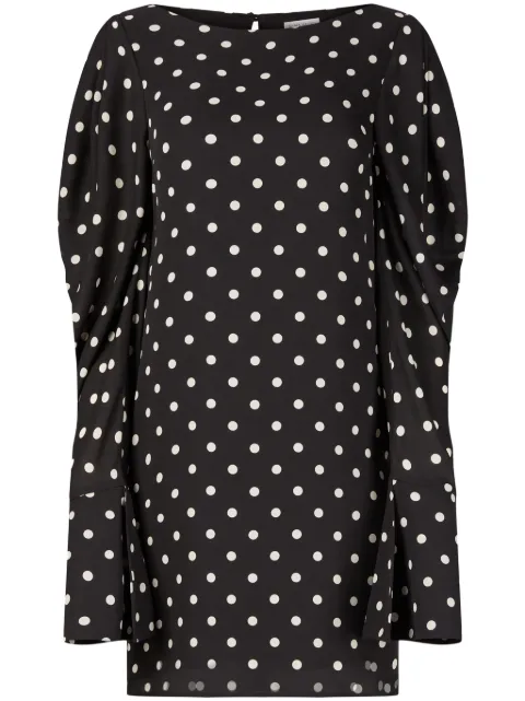 Nina Ricci polka-dot print shift dress Black 24ACRO028PL0466I9090