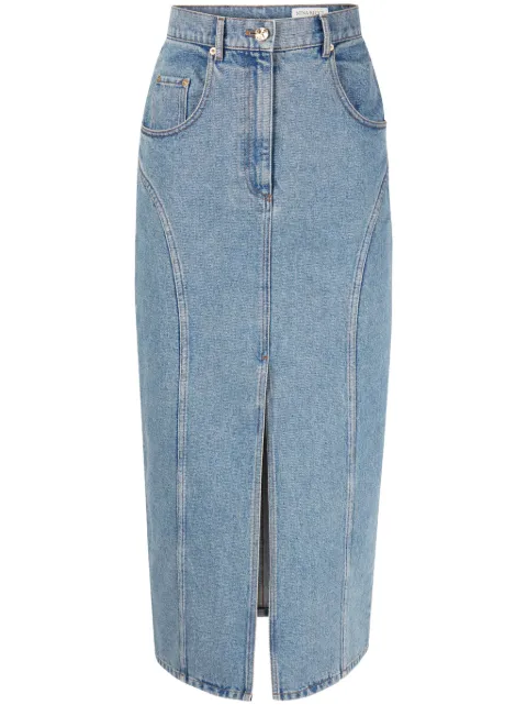 Nina Ricci Long Denim Skirt Blue 24ADJU026CO1072U4690