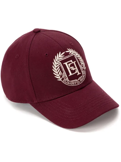 Elisabetta Franchi embroidered-logo cotton baseball cap Red CL01F46E2