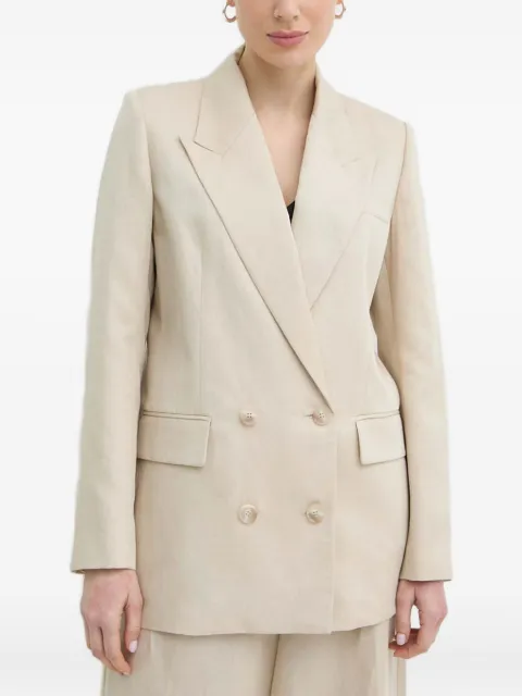 IVY OAK double-breasted peak-lapel blazer Neutrals IO119095