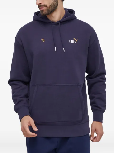 PUMA logo-embroidered graphic hoodie Blue 621740