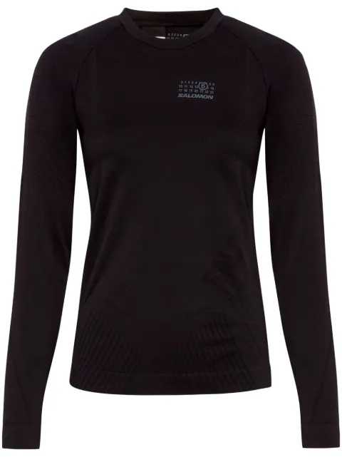 MM6 Maison Margiela X Salomon logo-print top Black S52NH0024M20037