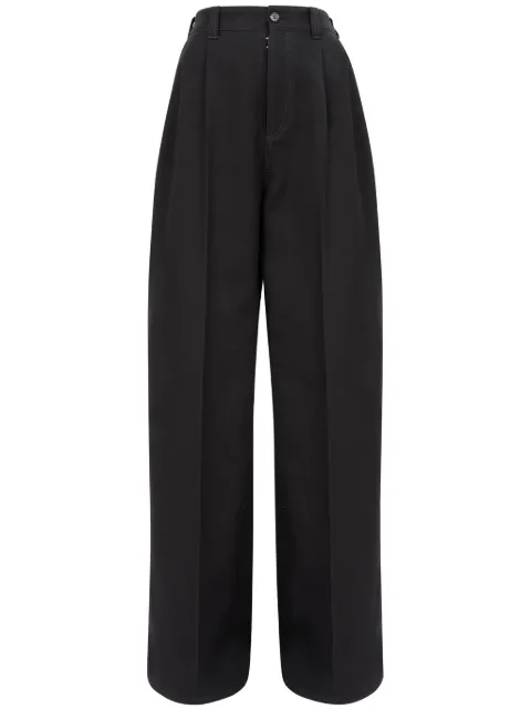 Maison Margiela high-waisted pleated wide-leg trousers Black S51KA0598S53229