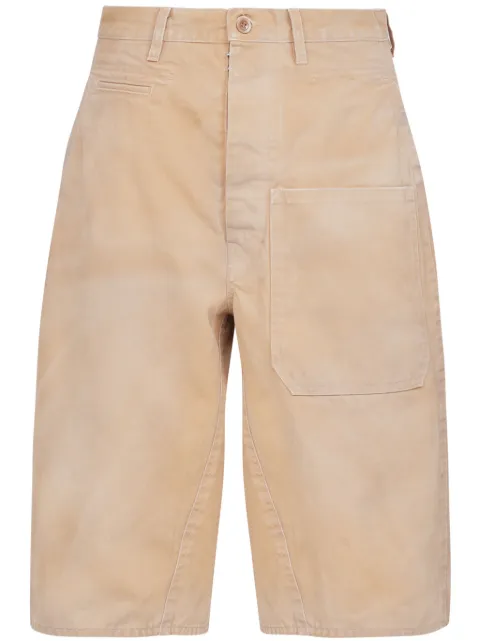 Maison Margiela high-waisted cotton shorts Neutrals S50MU0074M35206
