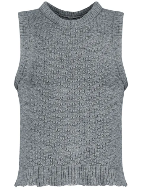 Maison Margiela screw-neck knitted tank top Grey S67FB0038M13027