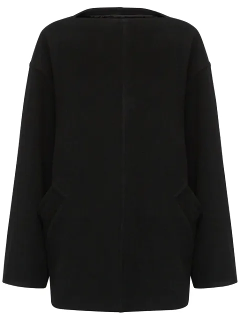 MM6 Maison Margiela single-stitch felted sweatshirt Black S52NH0013M20020