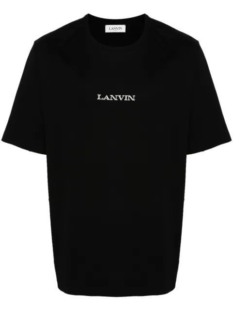 Lanvin logo-embroidered cotton T-shirt Black RMTS0110J134A24