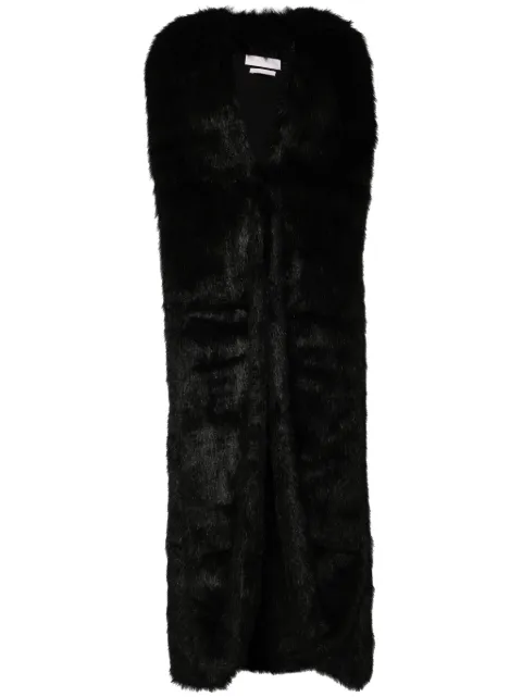 Saiid Kobeisy faux-fur maxi coat Black RTWFW24CO11