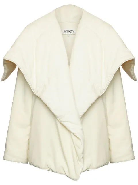 MM6 Maison Margiela oversize-collar padded jacket Neutrals S52AM0300M35151