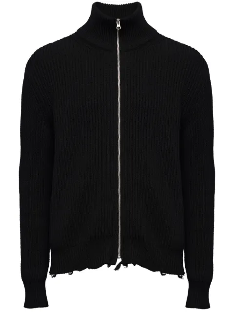 MM6 Maison Margiela ribbed knit sportsjacket Black SH0AM0028M13039