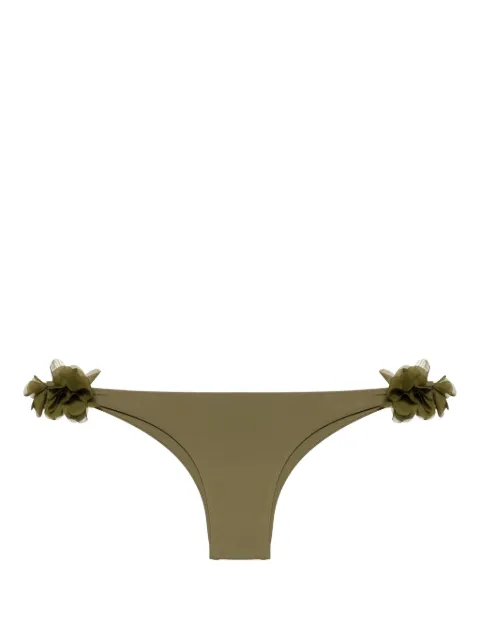 La Reveche Rasha floral-appliqué bikini bottom Green LR23CSHB