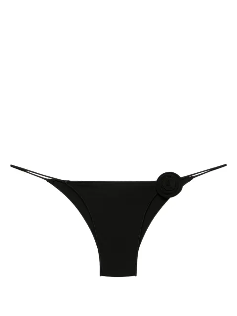 La Reveche Ashar floral-appliqué bikini bottom Black LR24ASBBLACKIVORY