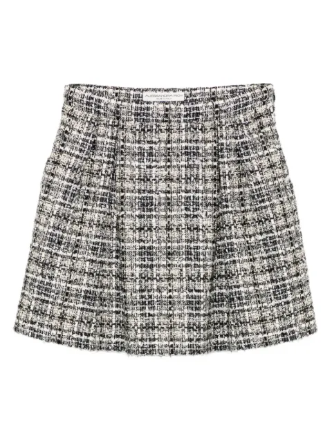 Alessandra Rich checked lurex tweed skirt Black FABX3887F4368
