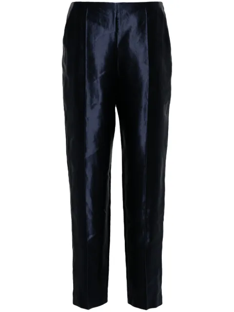 Giorgio Armani seam-detail satin trousers Blue GW000160TE10935