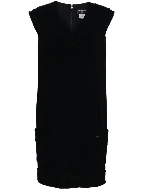 CHANEL Pre-Owned 2008 silk-blend sleeveless dress Blue 08CP32290V18196AR129