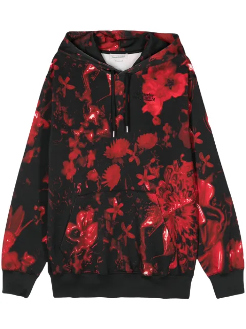 Alexander McQueen Wax Flower hoodie Black 794499QXAA2