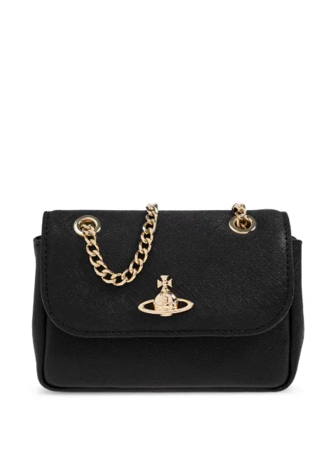 Vivienne Westwood Victoria leather shoulder bag Black 5C01000BWL001N