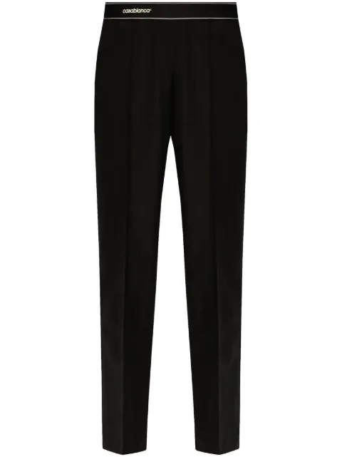 Casablanca pressed-crease virgin wool trousers Black WPF24TR216