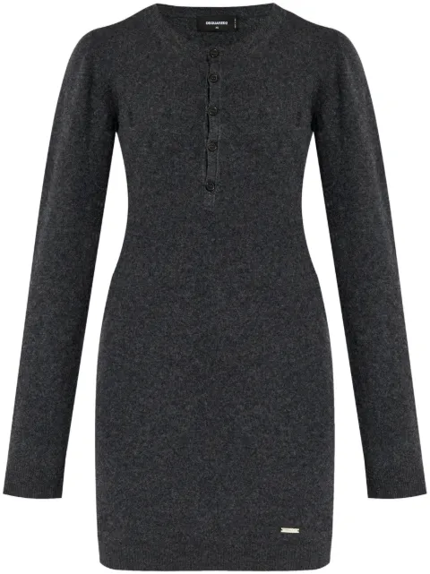DSQUARED2 fine-knit wool minidress Grey S75CV0844D13044