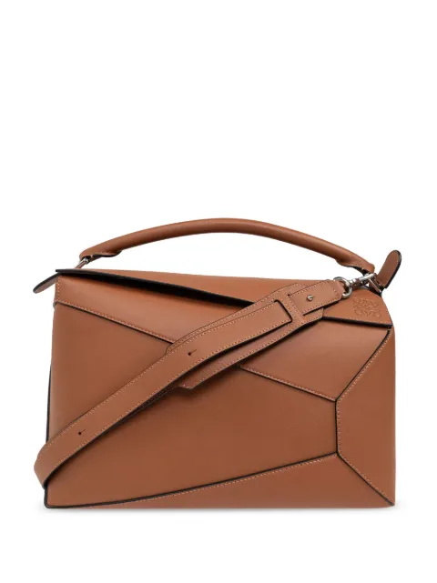 LOEWE large Puzzle leather tote bag Brown B510P00X04